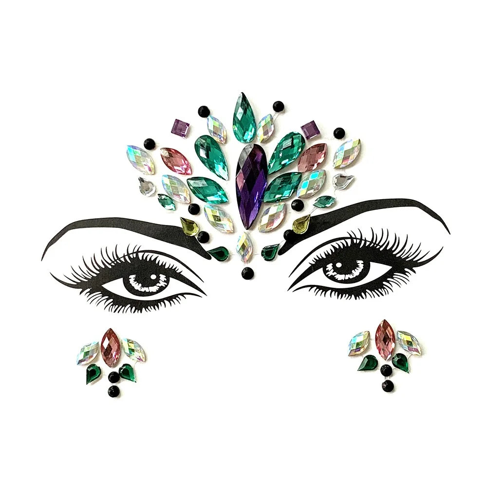 Edelsteine Face Tattoo