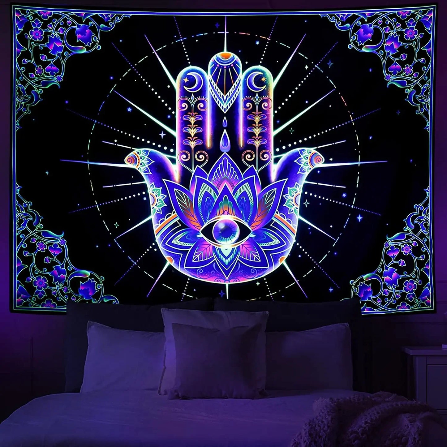 Hamsa UV Wandtuch