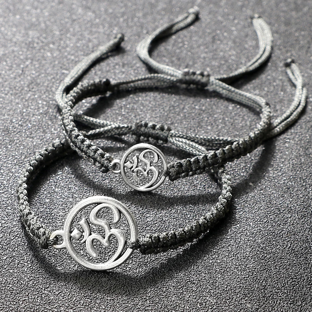 Om Leder Armband