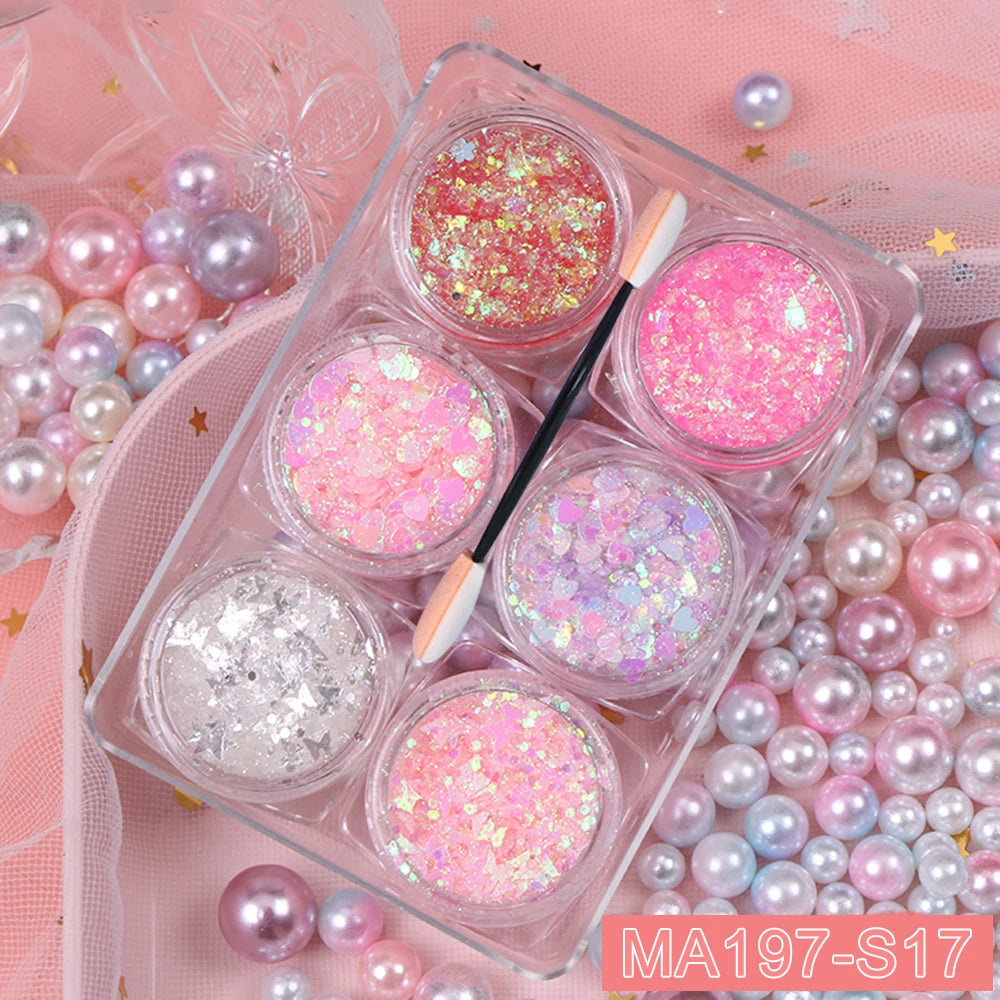 EyeShadow Glitzer 6 Farben