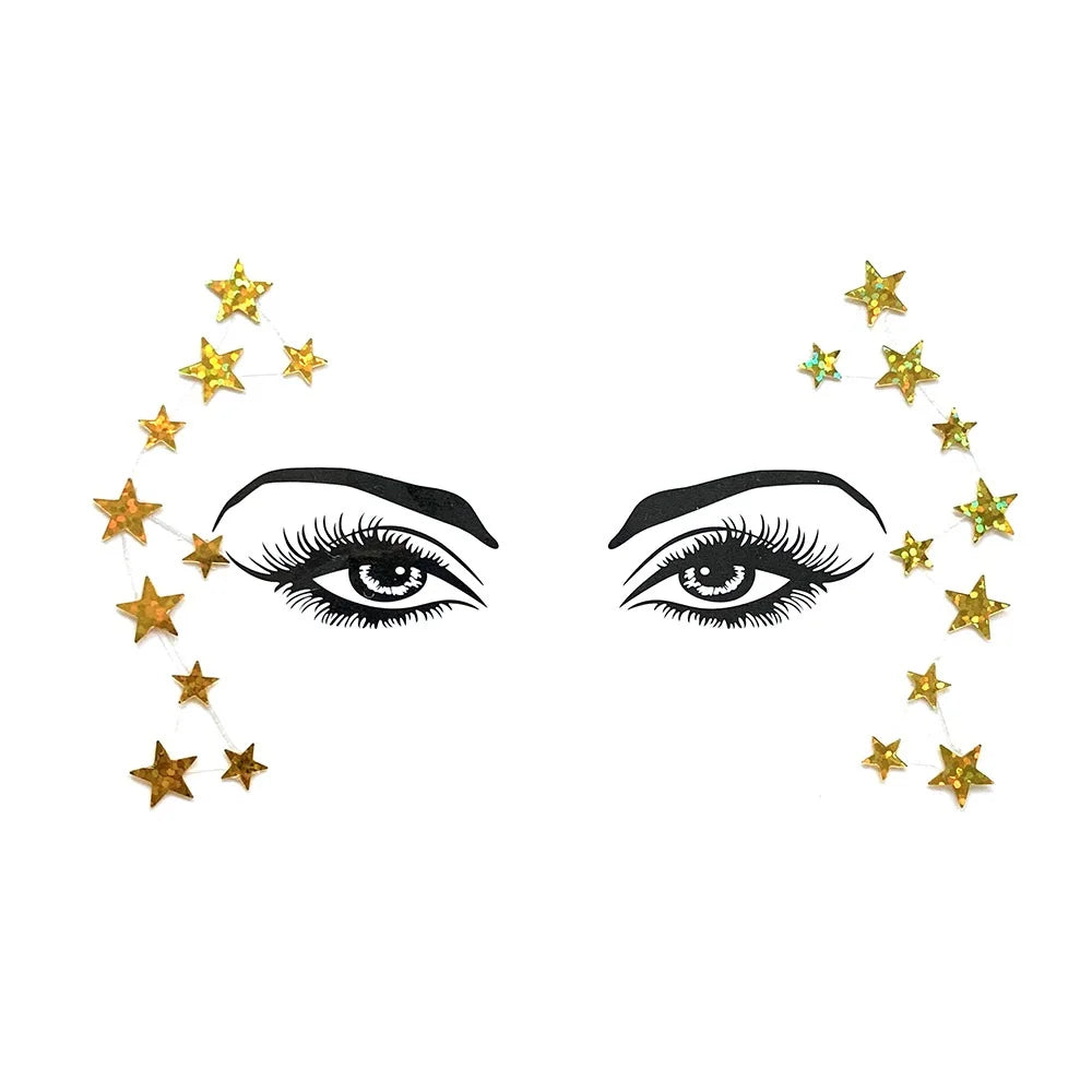 Edelsteine Face Tattoo