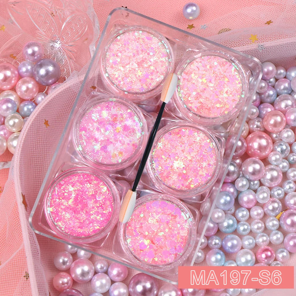 EyeShadow Glitzer 6 Farben