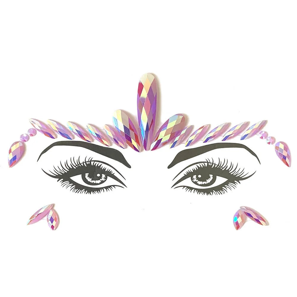 Edelsteine Face Tattoo