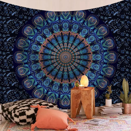 Farbiges Mandala Wandtuch