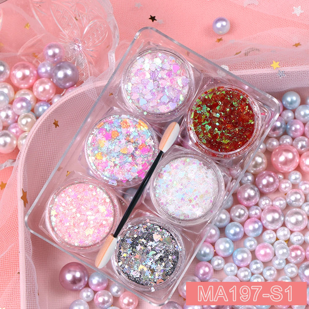 EyeShadow Glitzer 6 Farben