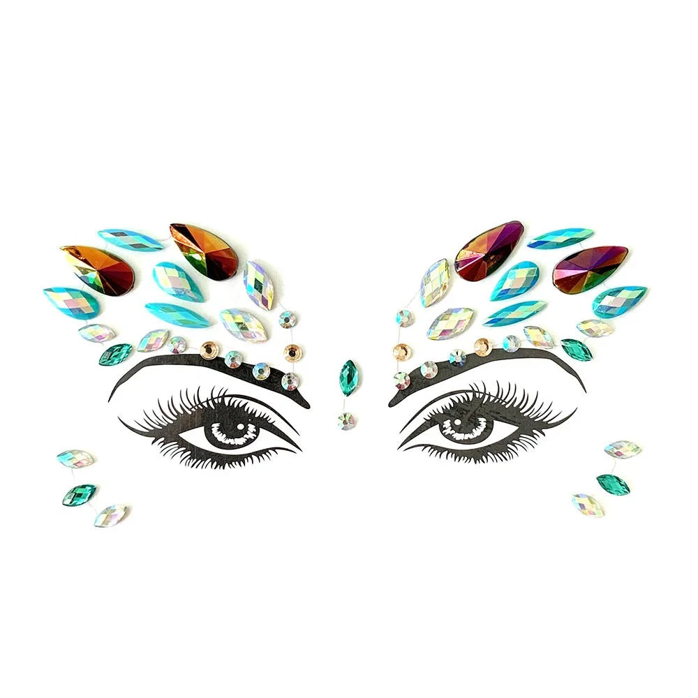 Edelsteine Face Tattoo