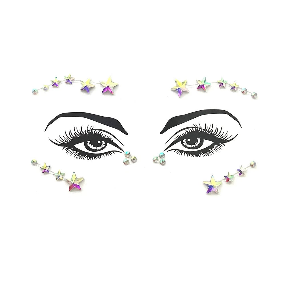 Edelsteine Face Tattoo