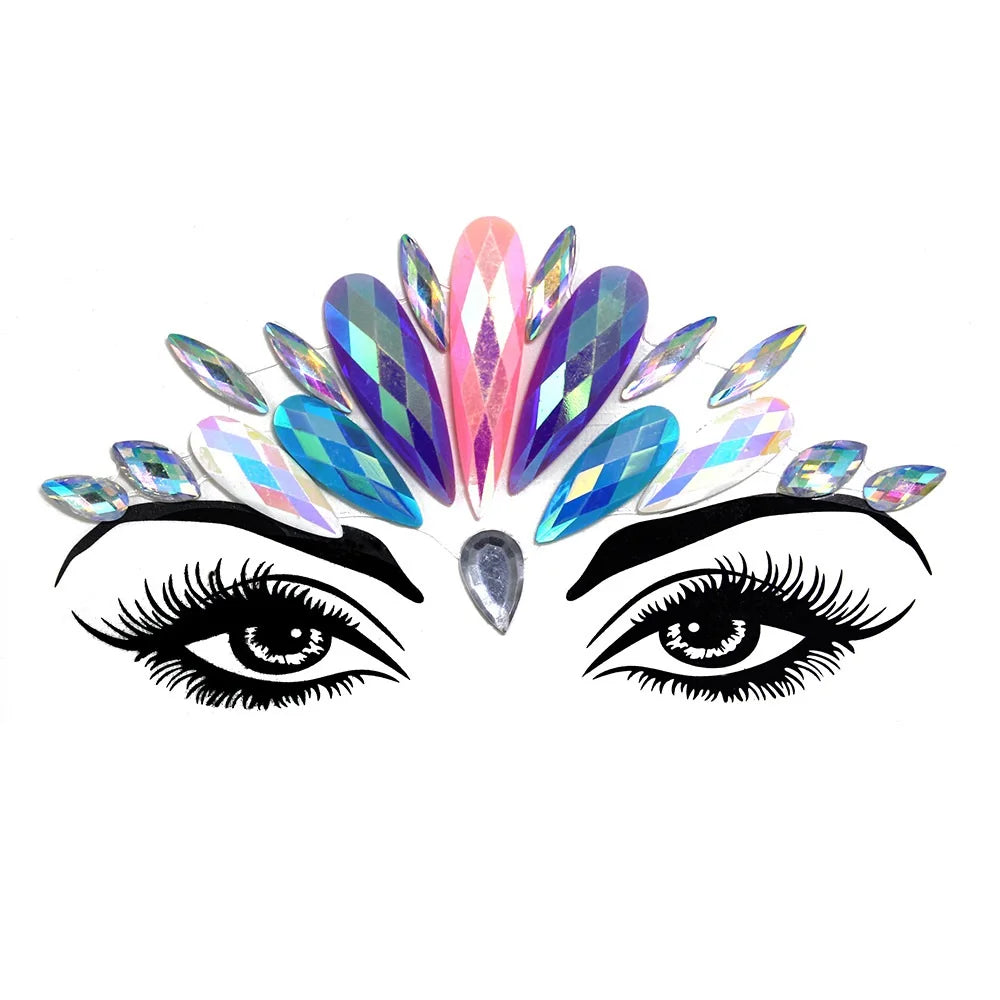 Edelsteine Face Tattoo
