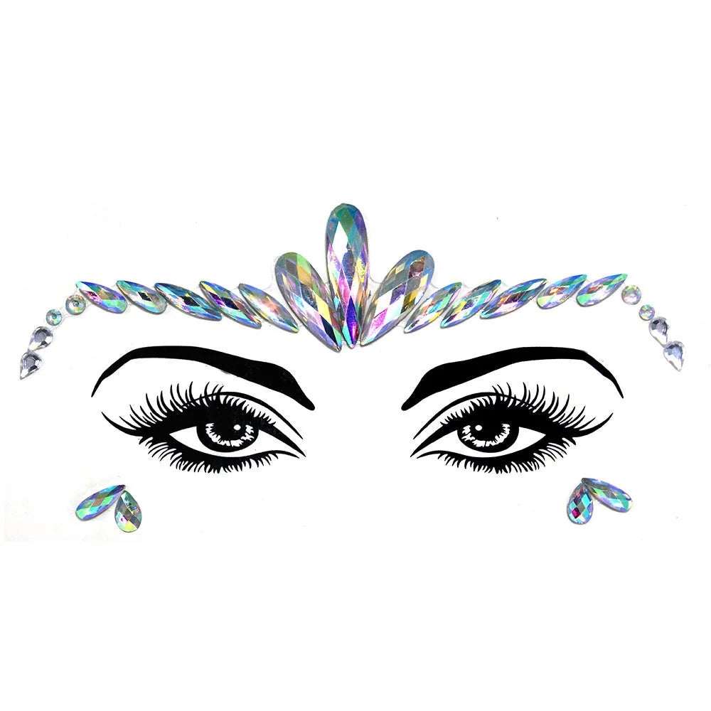 Edelsteine Face Tattoo