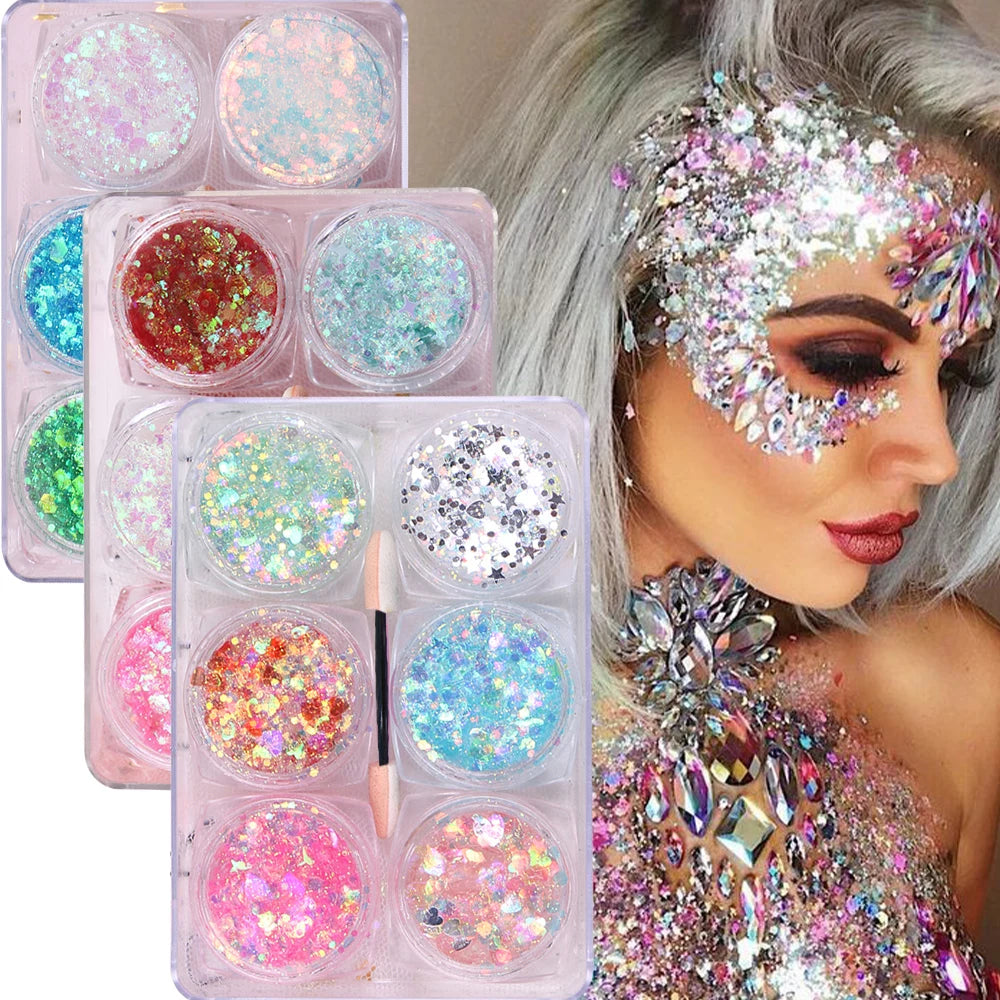 EyeShadow Glitzer 6 Farben