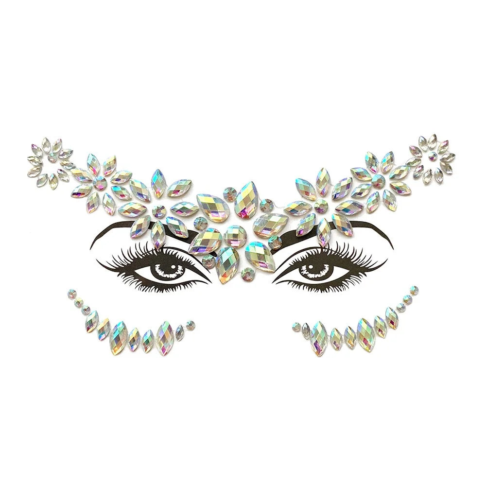 Edelsteine Face Tattoo