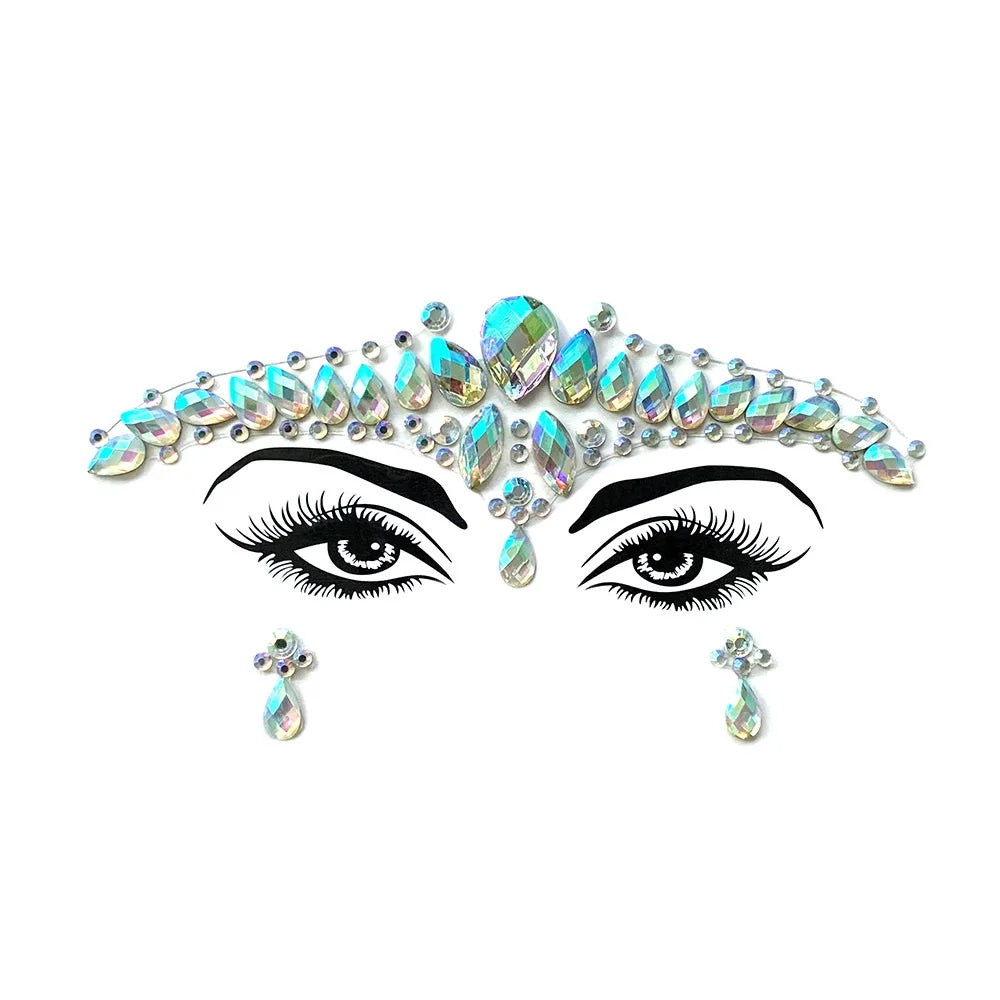 Edelsteine Face Tattoo