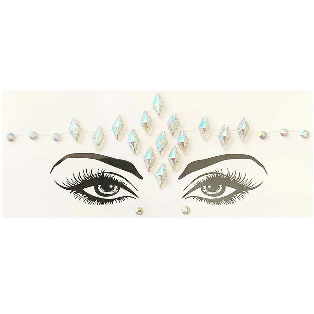 Edelsteine Face Tattoo