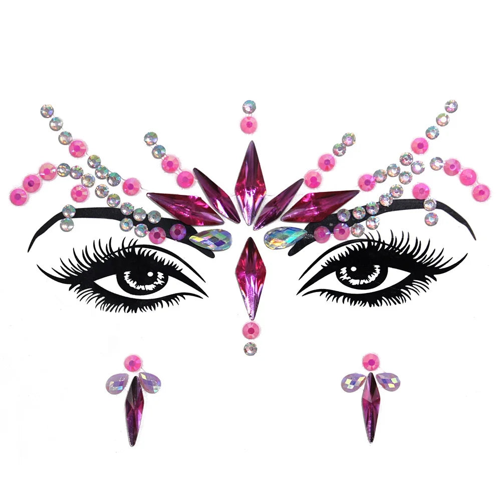 Edelsteine Face Tattoo