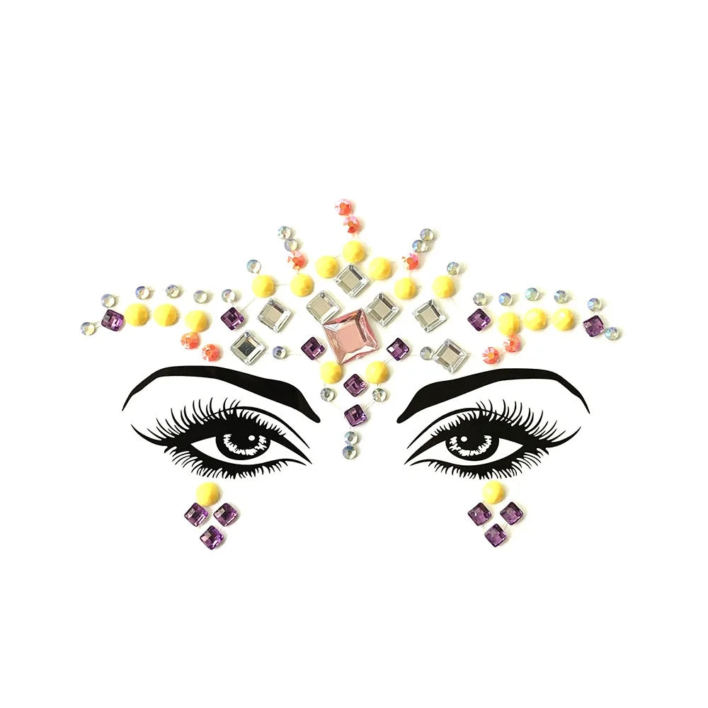 Edelsteine Face Tattoo