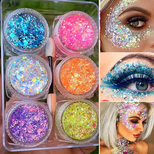 EyeShadow Glitzer 6 Farben