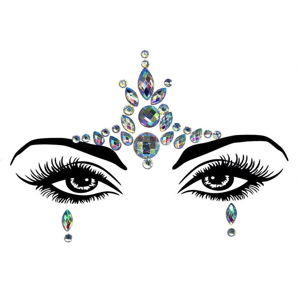 Edelsteine Face Tattoo