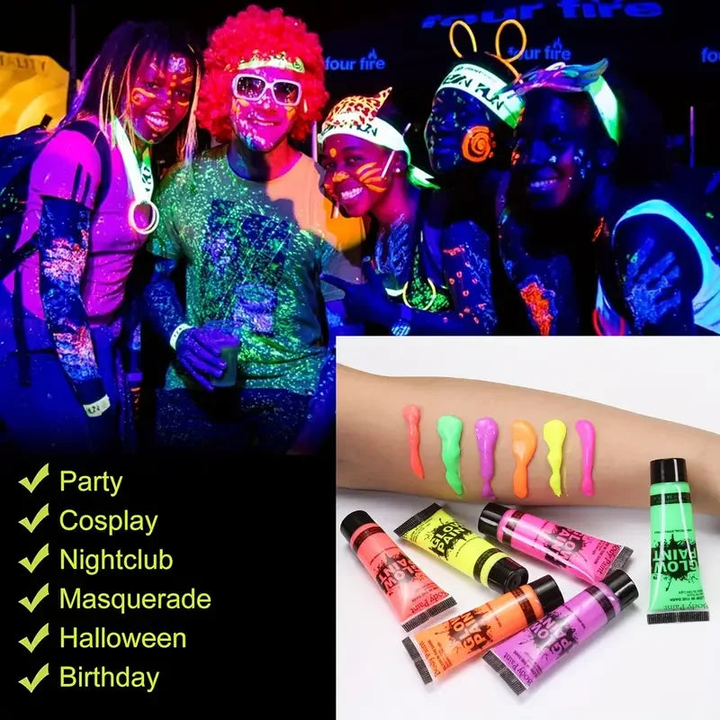 UV Bodypaint Liquid 6 Farben
