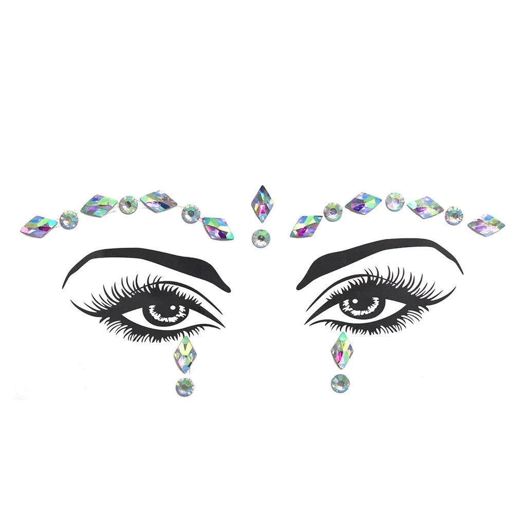 Edelsteine Face Tattoo