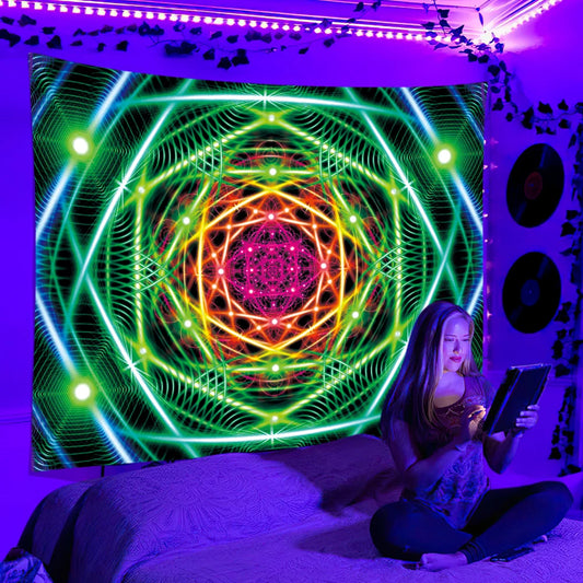 Green Mandala UV Wandtuch