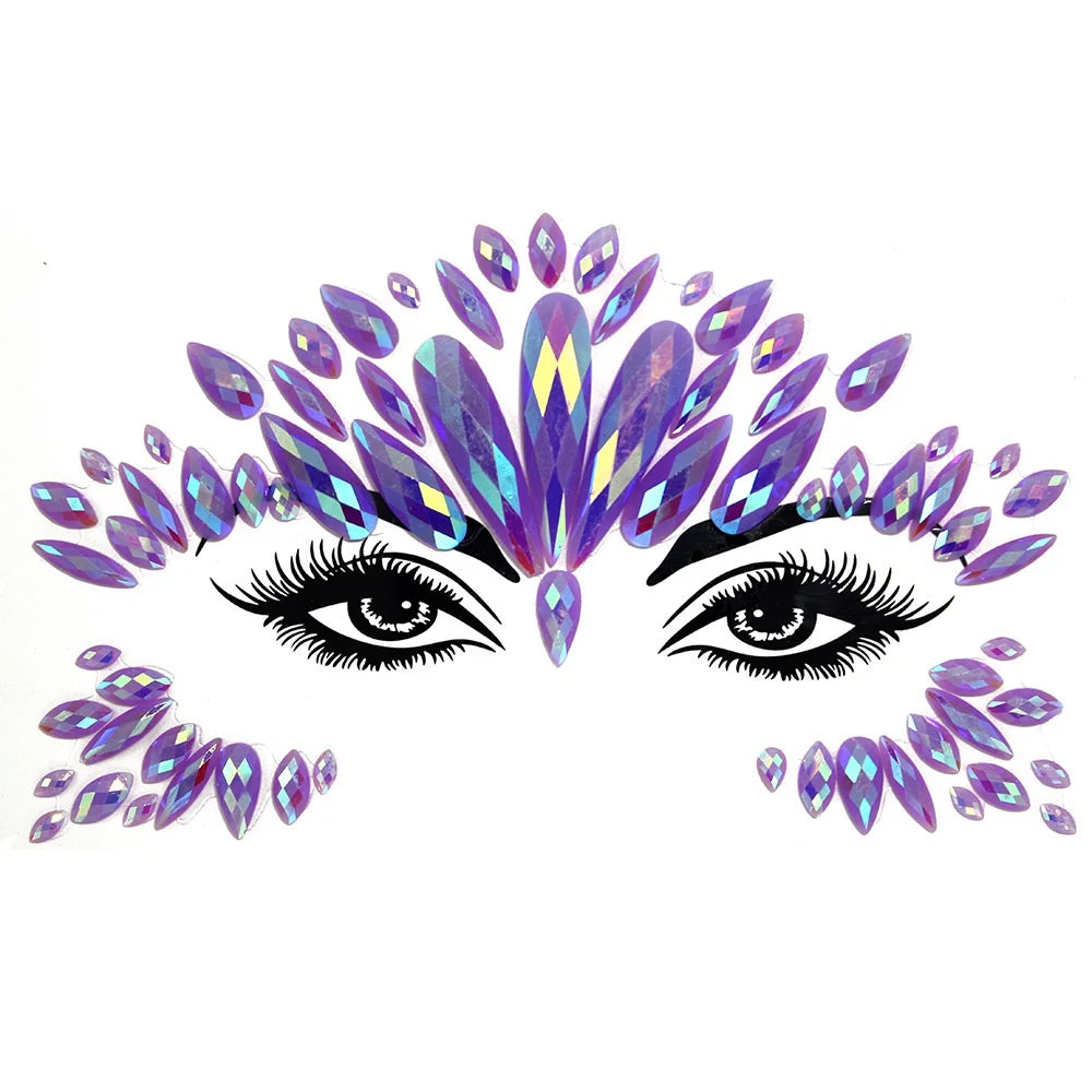 Edelsteine Face Tattoo