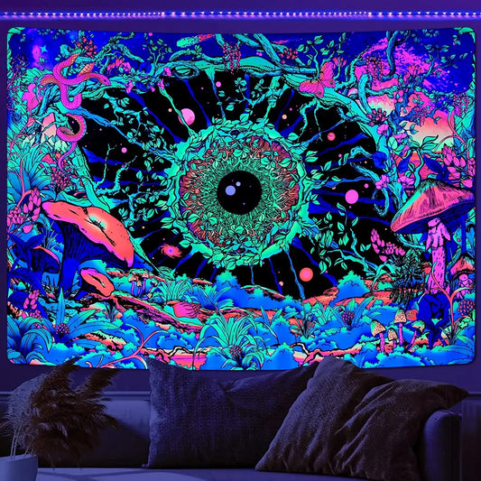 Psychedelic Eye UV Wandtuch