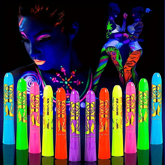UV Bodypaint Stifte 12 Stück
