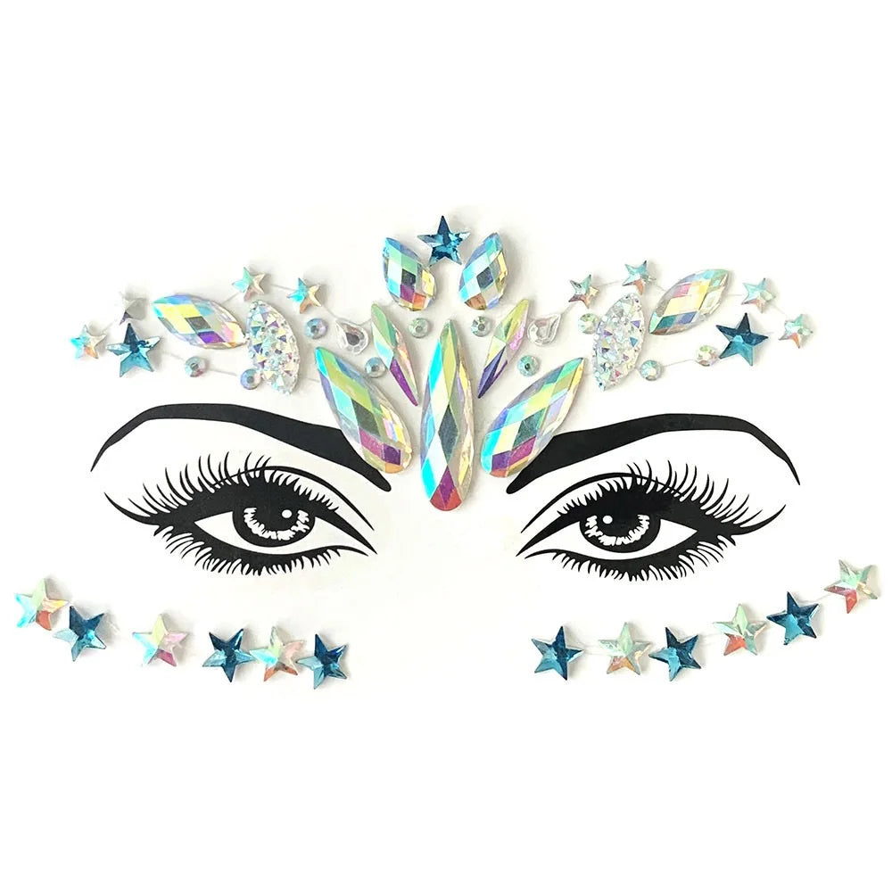 Edelsteine Face Tattoo