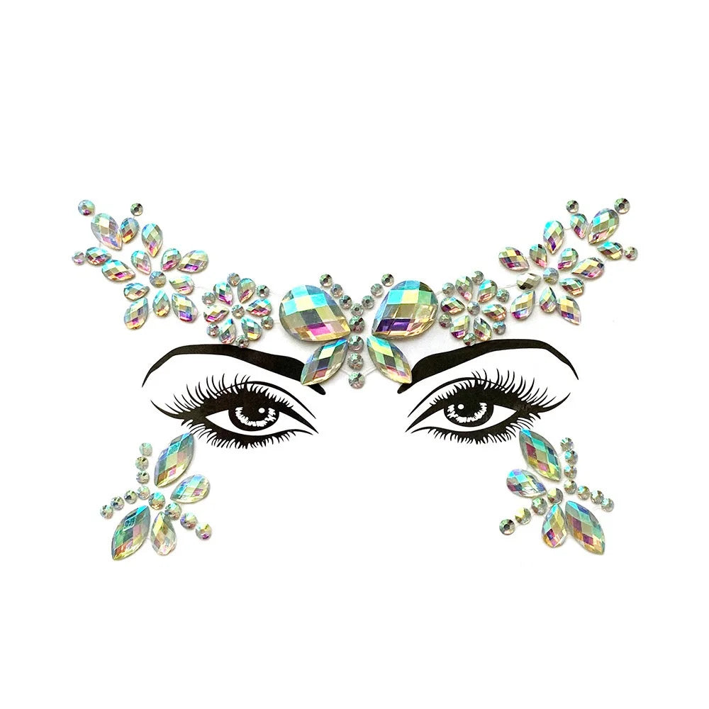 Edelsteine Face Tattoo