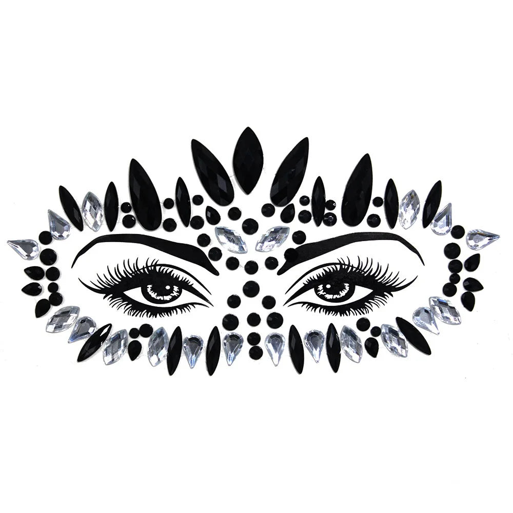 Edelsteine Face Tattoo