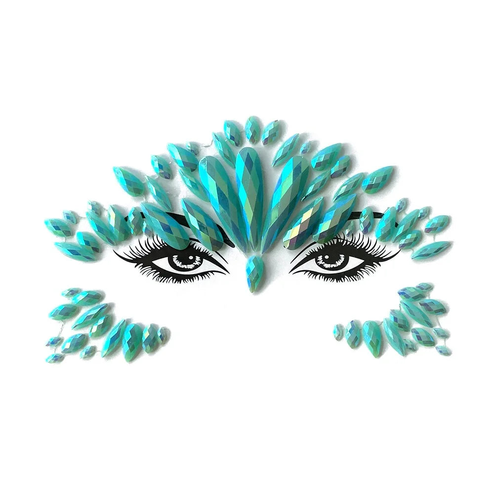 Edelsteine Face Tattoo
