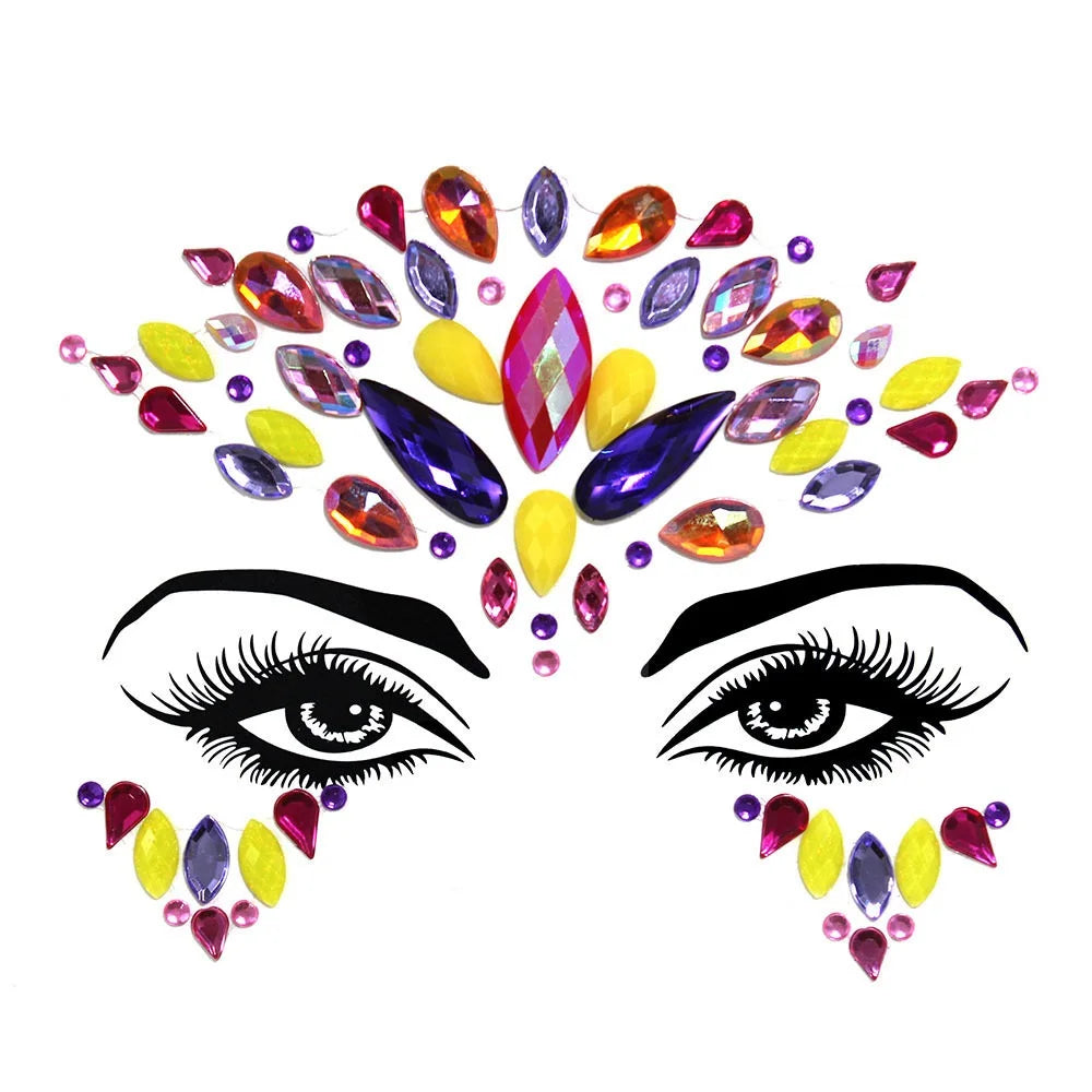 Edelsteine Face Tattoo