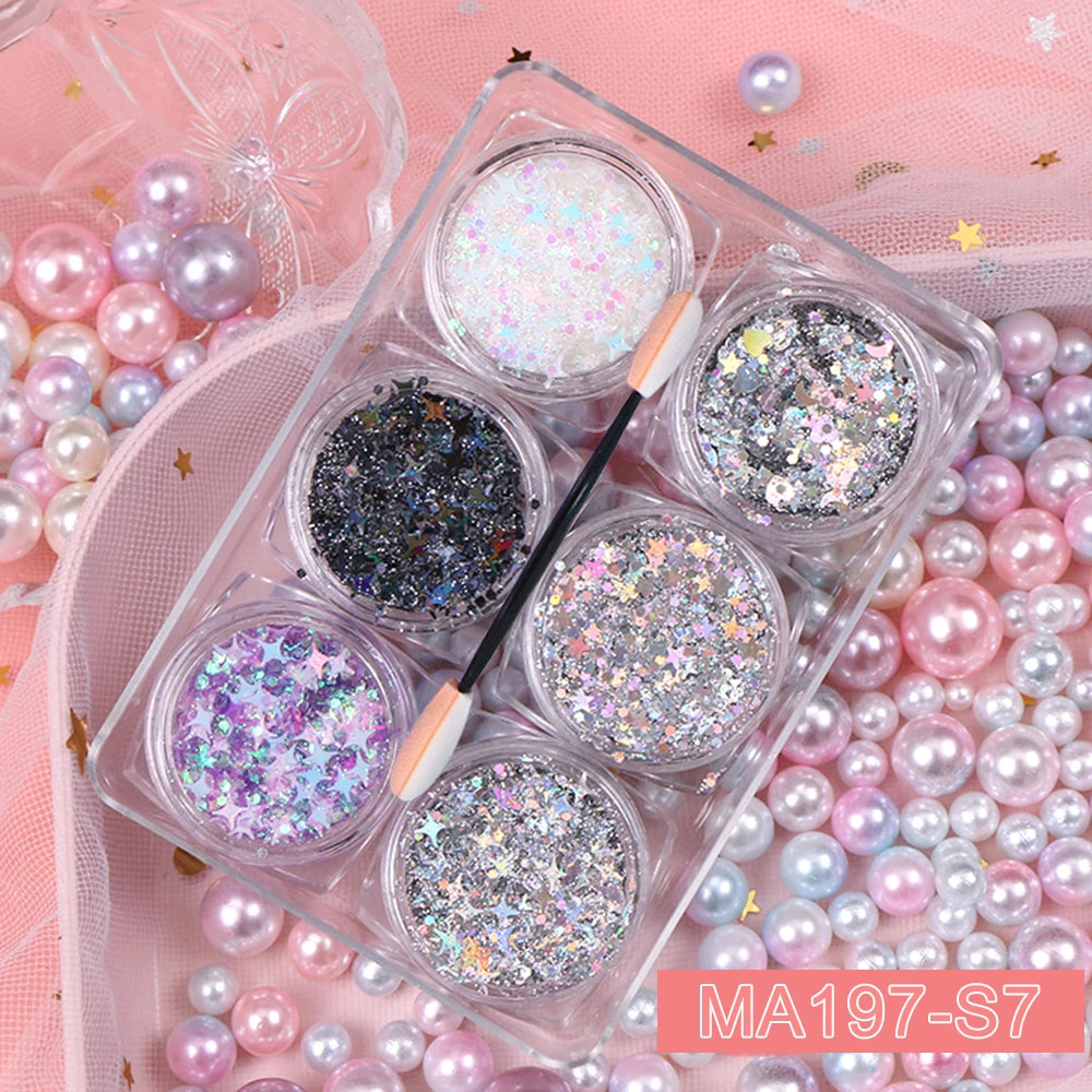 EyeShadow Glitzer 6 Farben