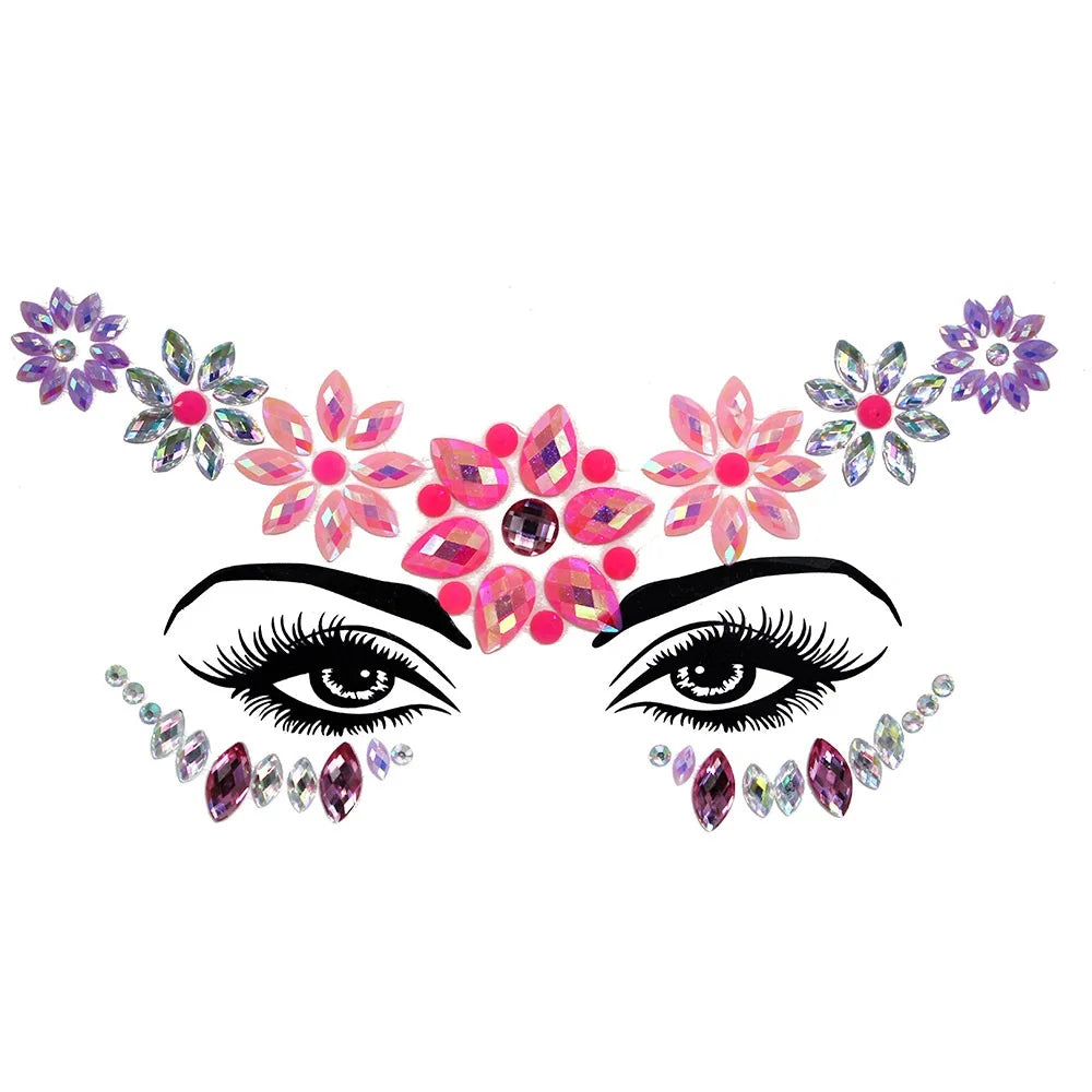 Edelsteine Face Tattoo