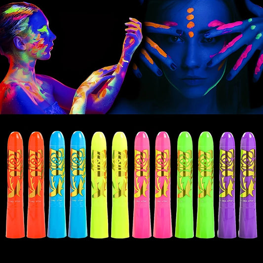UV Bodypaint Stifte 12 Stück