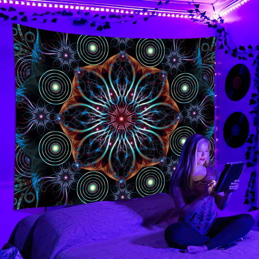 Psychedelic  Mandala UV Wandtuch