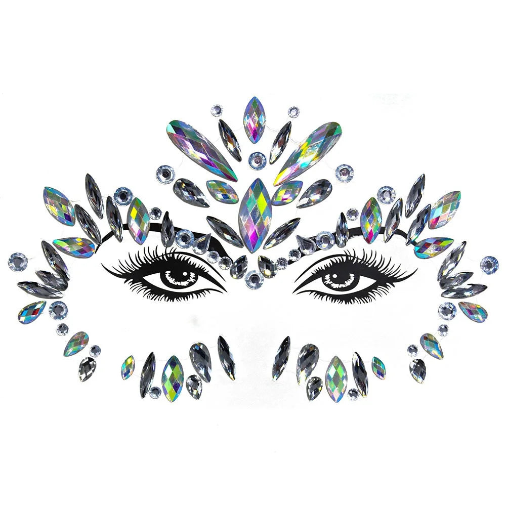Edelsteine Face Tattoo