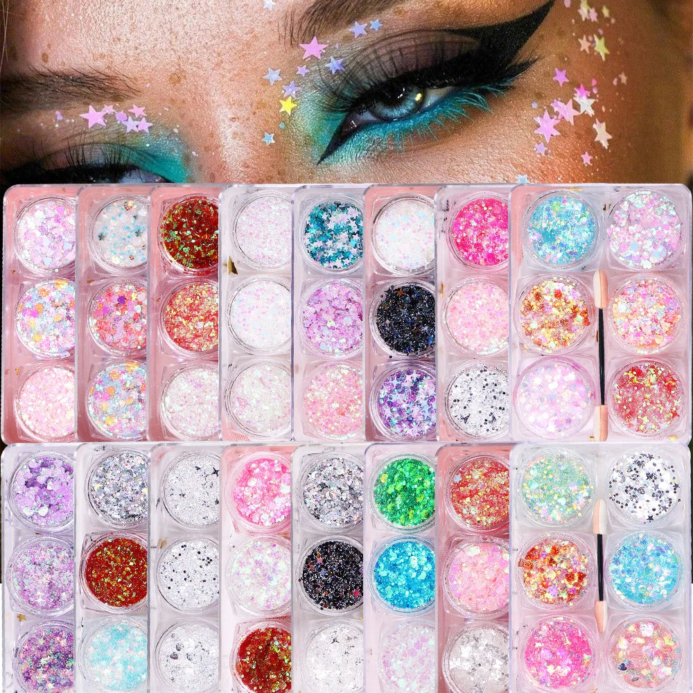 EyeShadow Glitzer 6 Farben