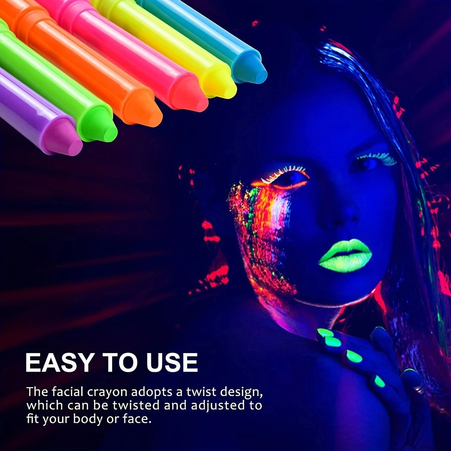 UV Bodypaint Stifte 12 Stück
