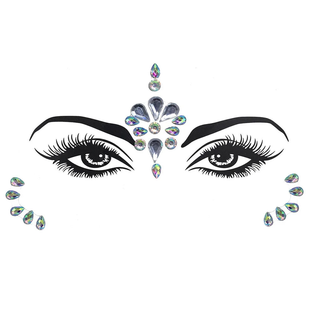 Edelsteine Face Tattoo
